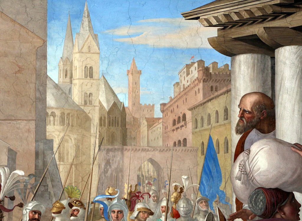 Affreschi di casa Massimo - ingresso a Parigi 1, Stanza di Ariosto, Villa Giustiniani Massimo, Roma